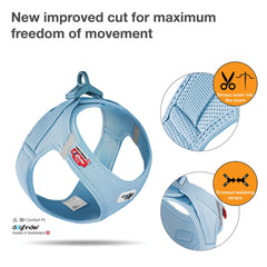 Curli Vest Harness Clasp Air-Mesh buckle closeup highlights durable Curli clasp for secure attachment.