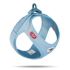 Curli Vest Harness Clasp Air-Mesh front view showcases lightweight comfort for daily walks.