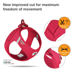 Curli Vest Harness Clasp Air-Mesh XS side view shows ergonomic fit for energetic dogs