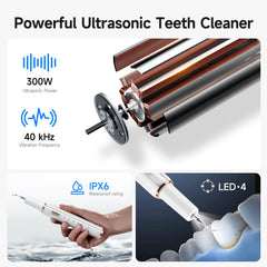 Curvy Moon Ultrasonic Dog Teeth Cleaning Kit five modes dial for gentle scaling.