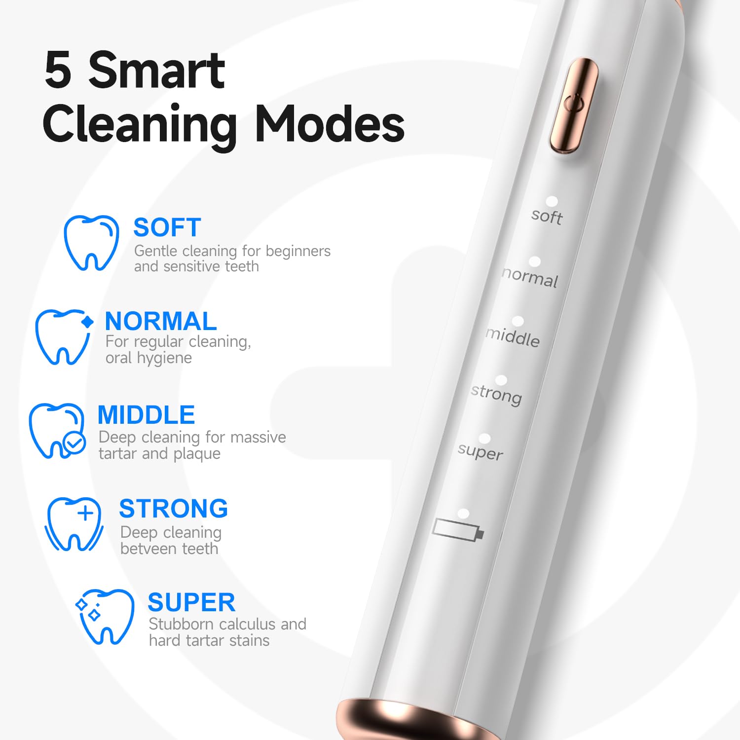 Curvy Moon Ultrasonic Dog Teeth Cleaning Kit replaceable heads extend cleaning sessions.
