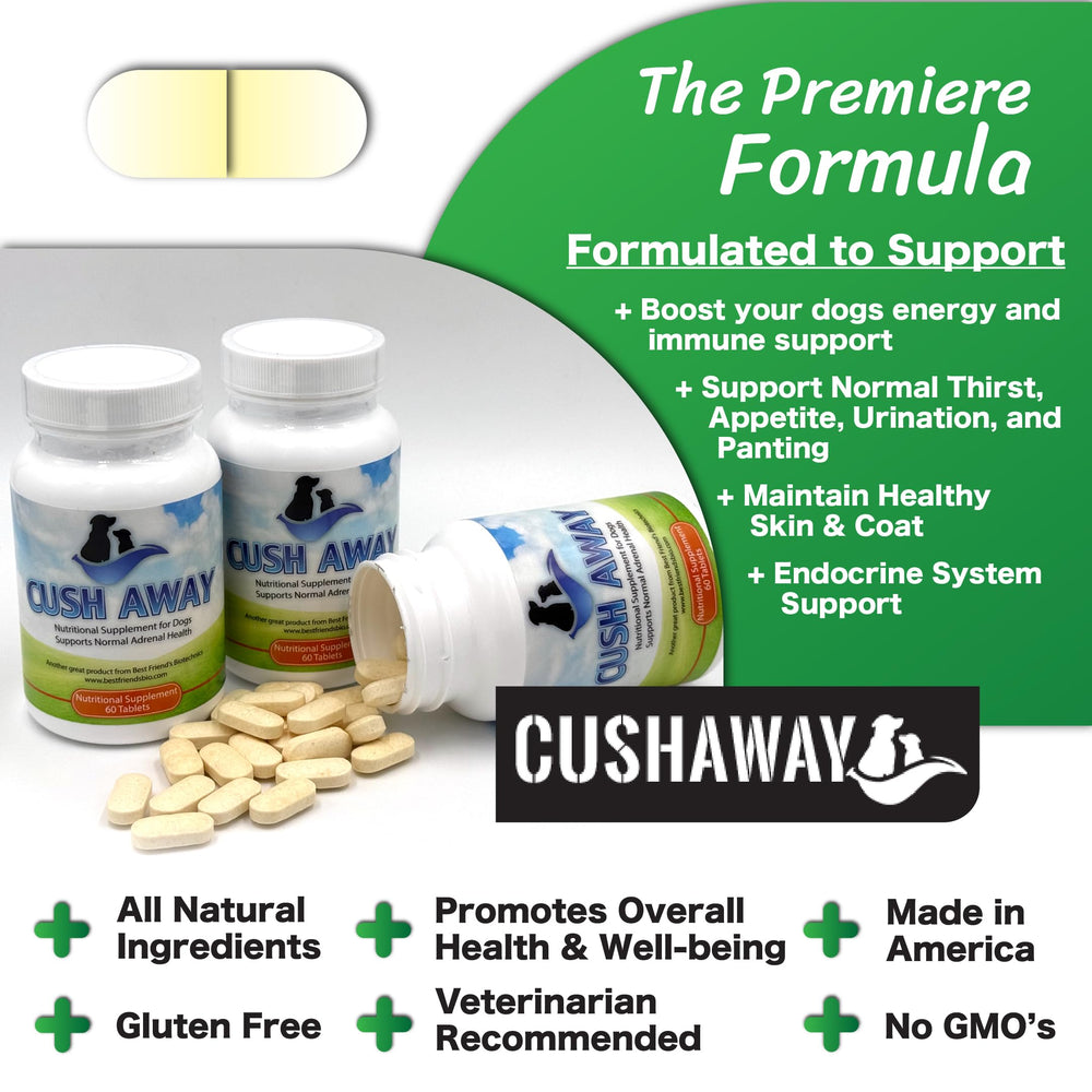 CushAway bottle on wooden table conveys daily routine.