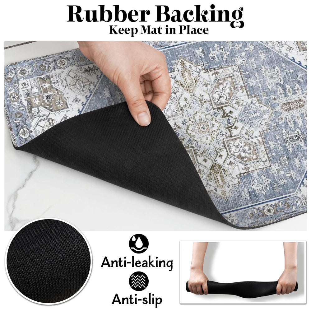 Cuslnox dog food mat easy-clean surface wipes clean quickly.