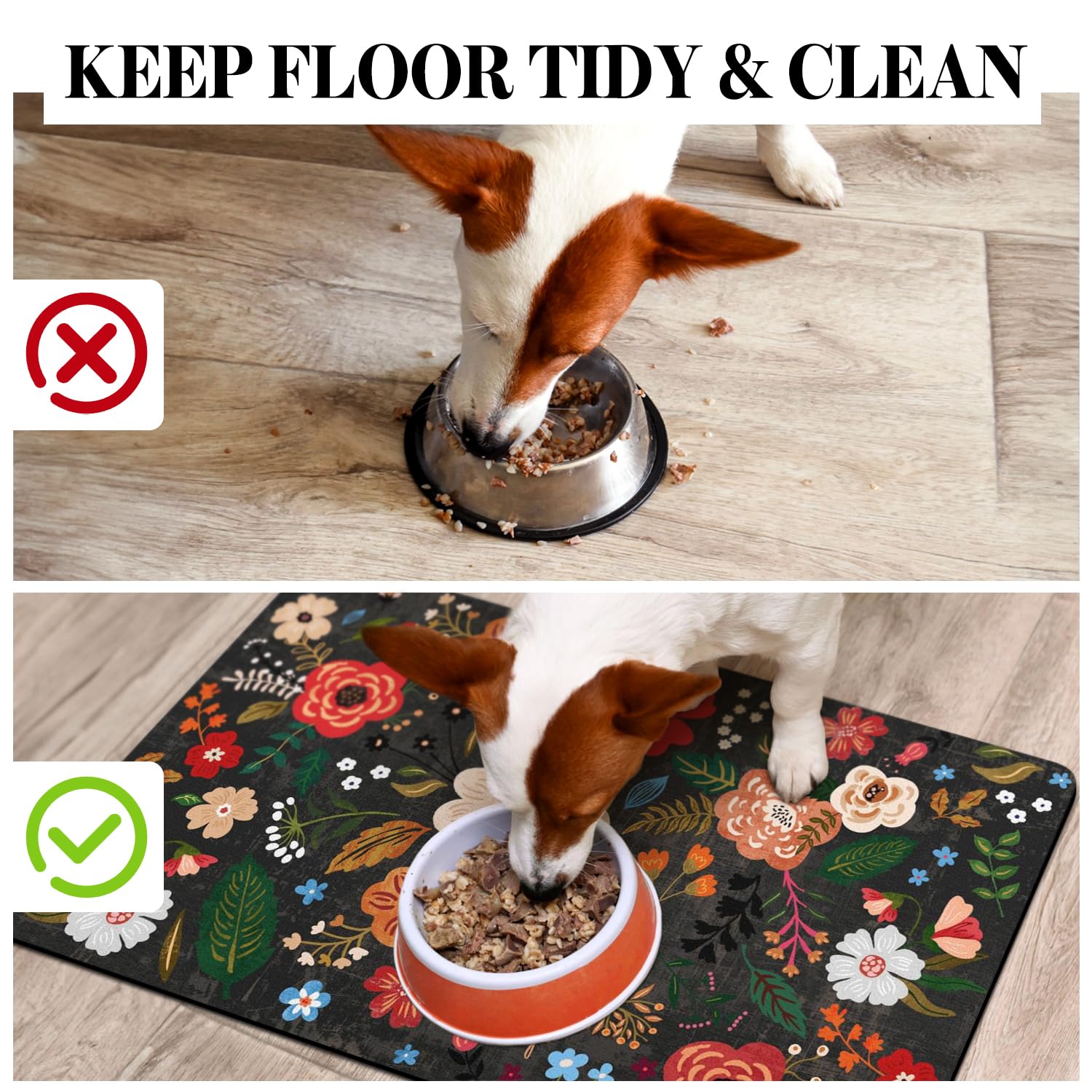 Cuslnox dog food mat tear-resistant design for durability