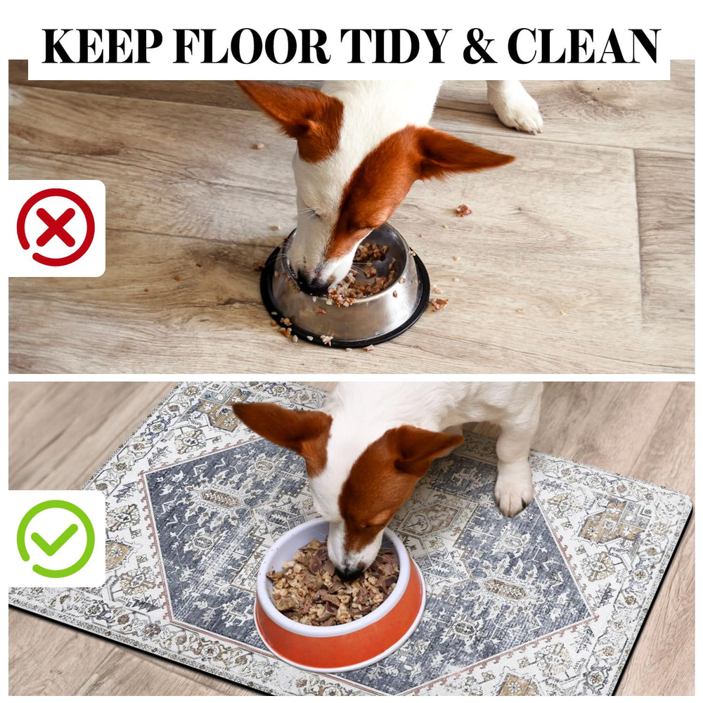 Cuslnox floor protector catches spills and shields flooring