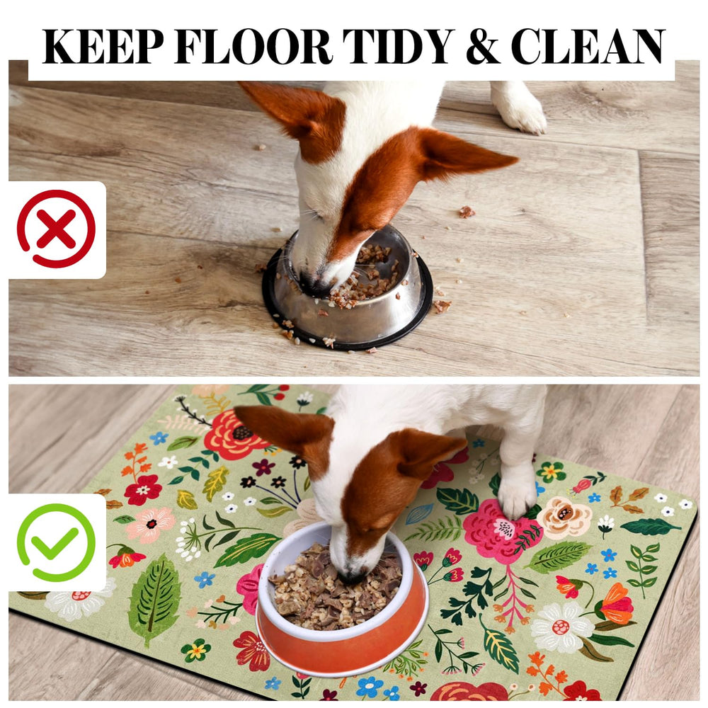 Cuslnox eco pet mat serves as a floor protector, reducing splash and floor wear.