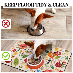 Cuslnox floor-protector reduces spills and protects flooring during meals