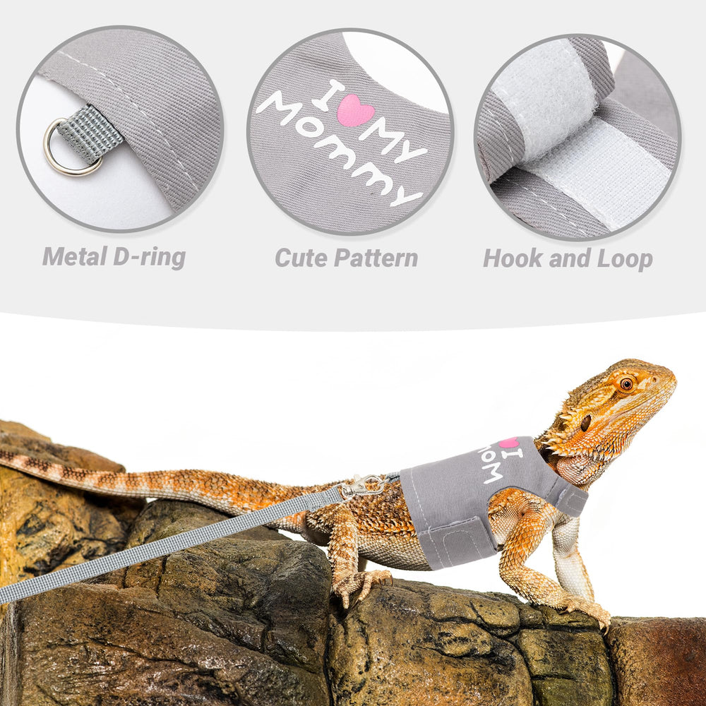 CUSOZWO Bearded Dragon Harness easy-wear design makes putting on quick and stress-free.