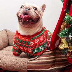 CUSOZWO dog Christmas pajamas pullover design for easy on/off.