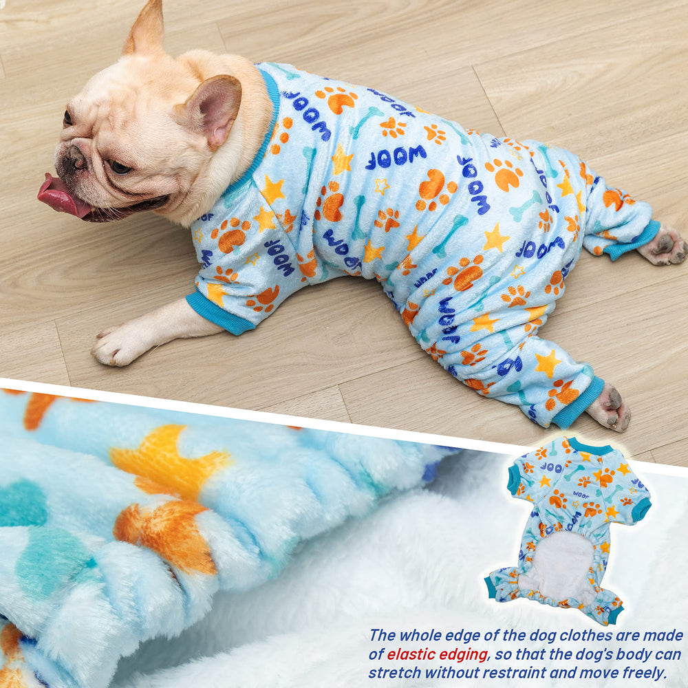 CUSOZWO dog pajamas close-up of pullover design and elastic edging