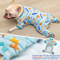 CUSOZWO dog pajamas close-up of pullover design and elastic edging