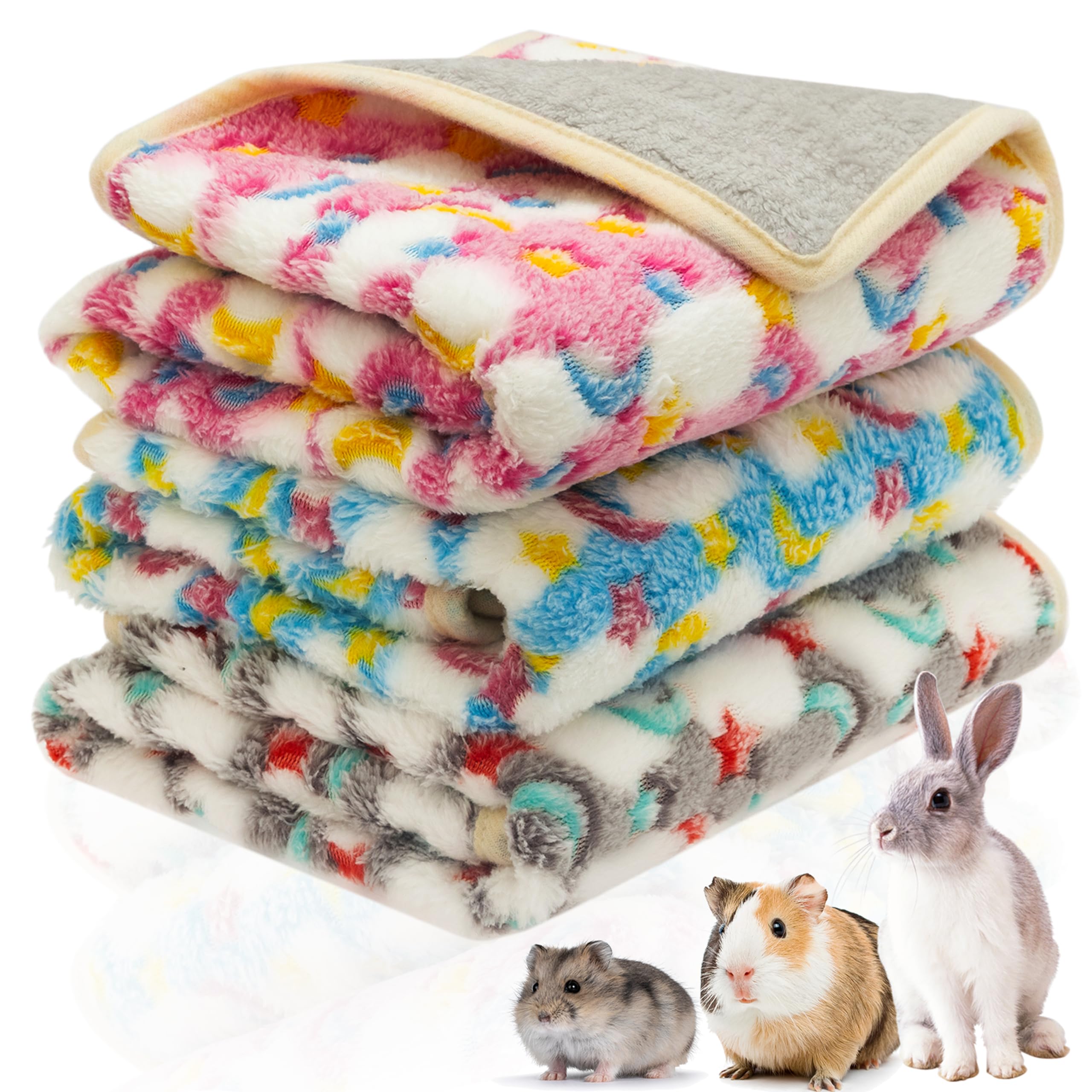 CUSOZWO Guinea Pig Bedding Mat 3-pack in gray blue pink for cozy comfort