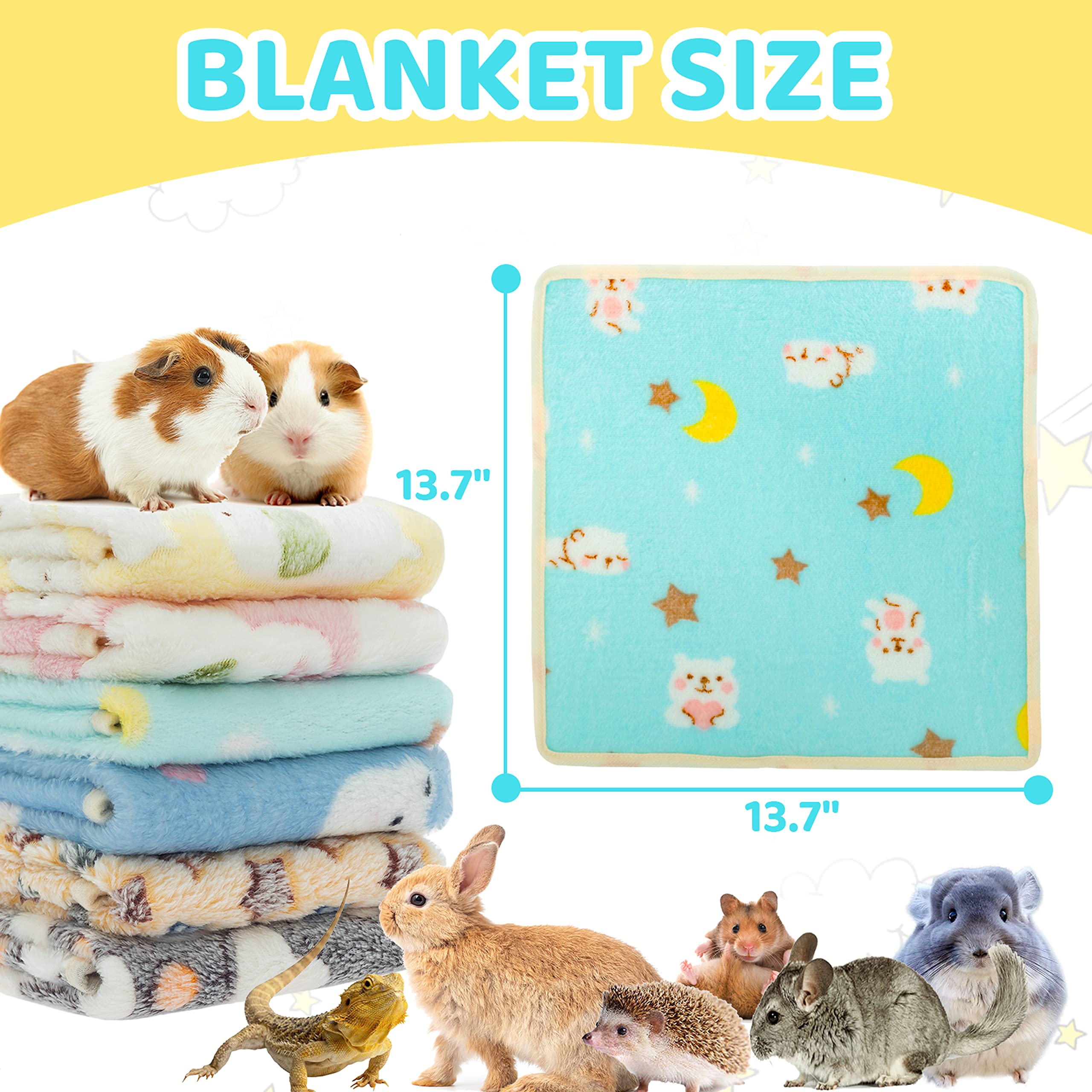 CUSOZWO guinea pig bedding mat elephant pattern pink yellow for playful naps