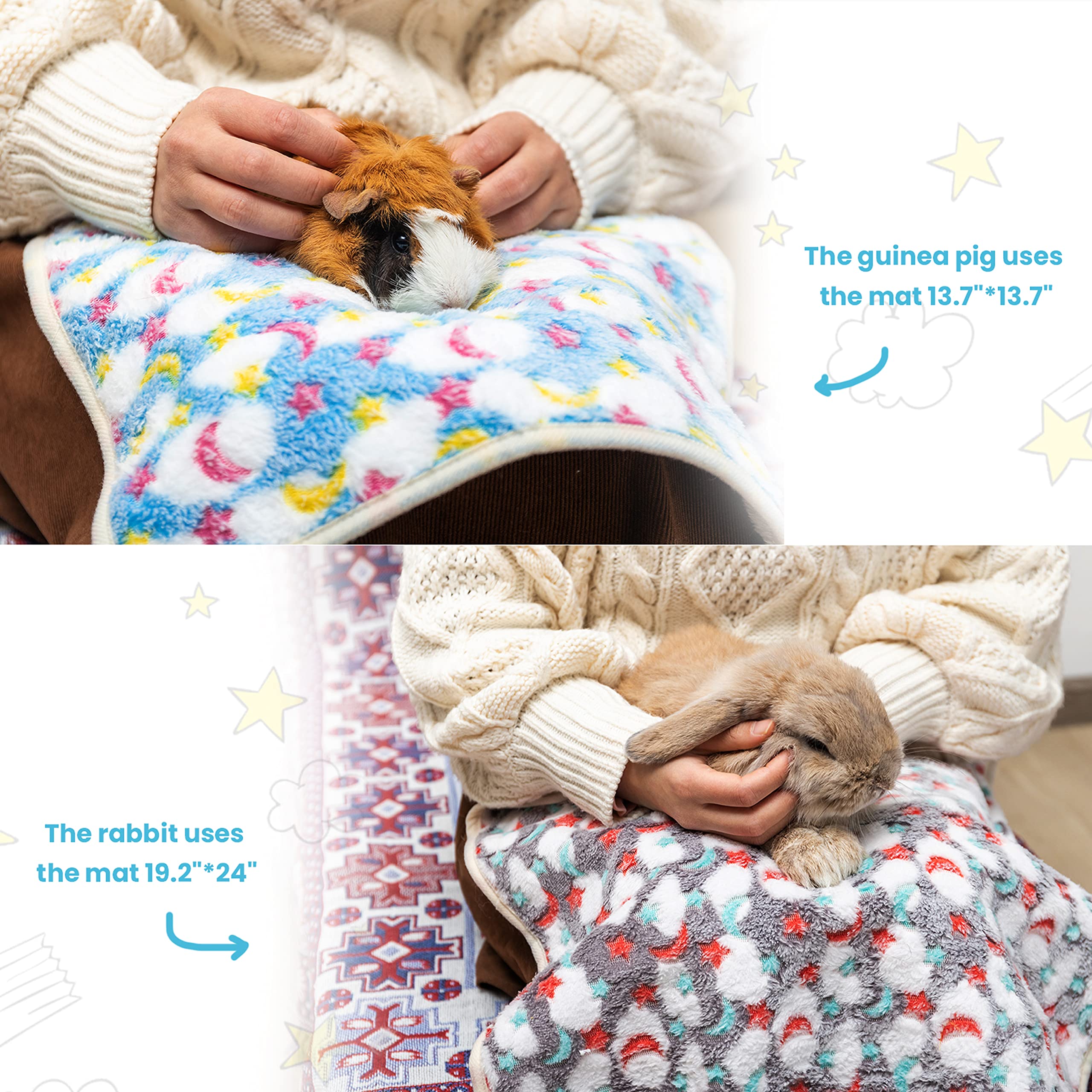 CUSOZWO soft-fleece-on-both-sides feels gentle on tiny paws