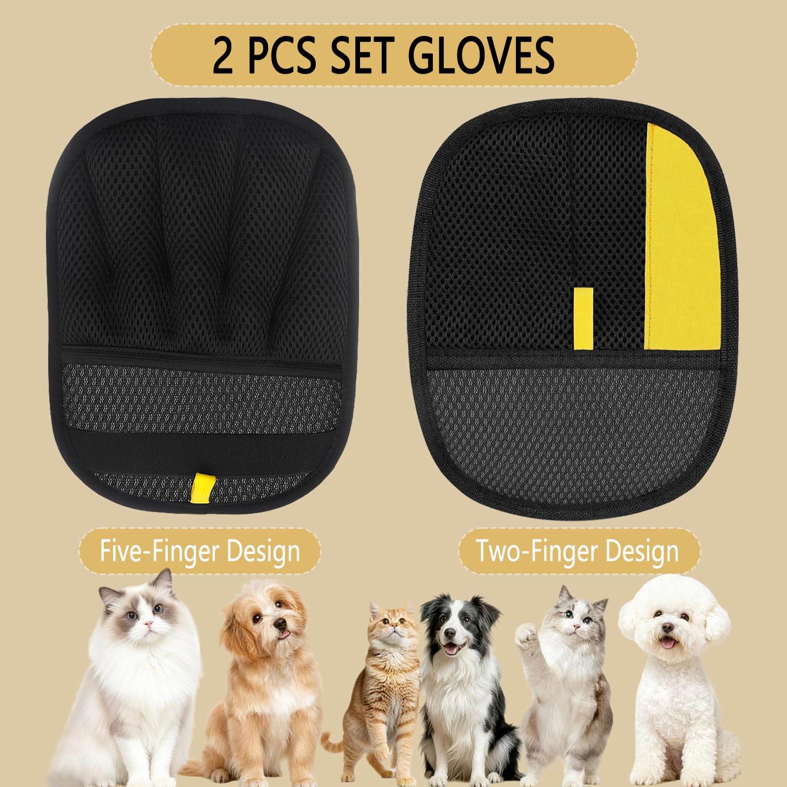 CUSUA glove damp use boosts hair capture on hard surfaces during cleaning