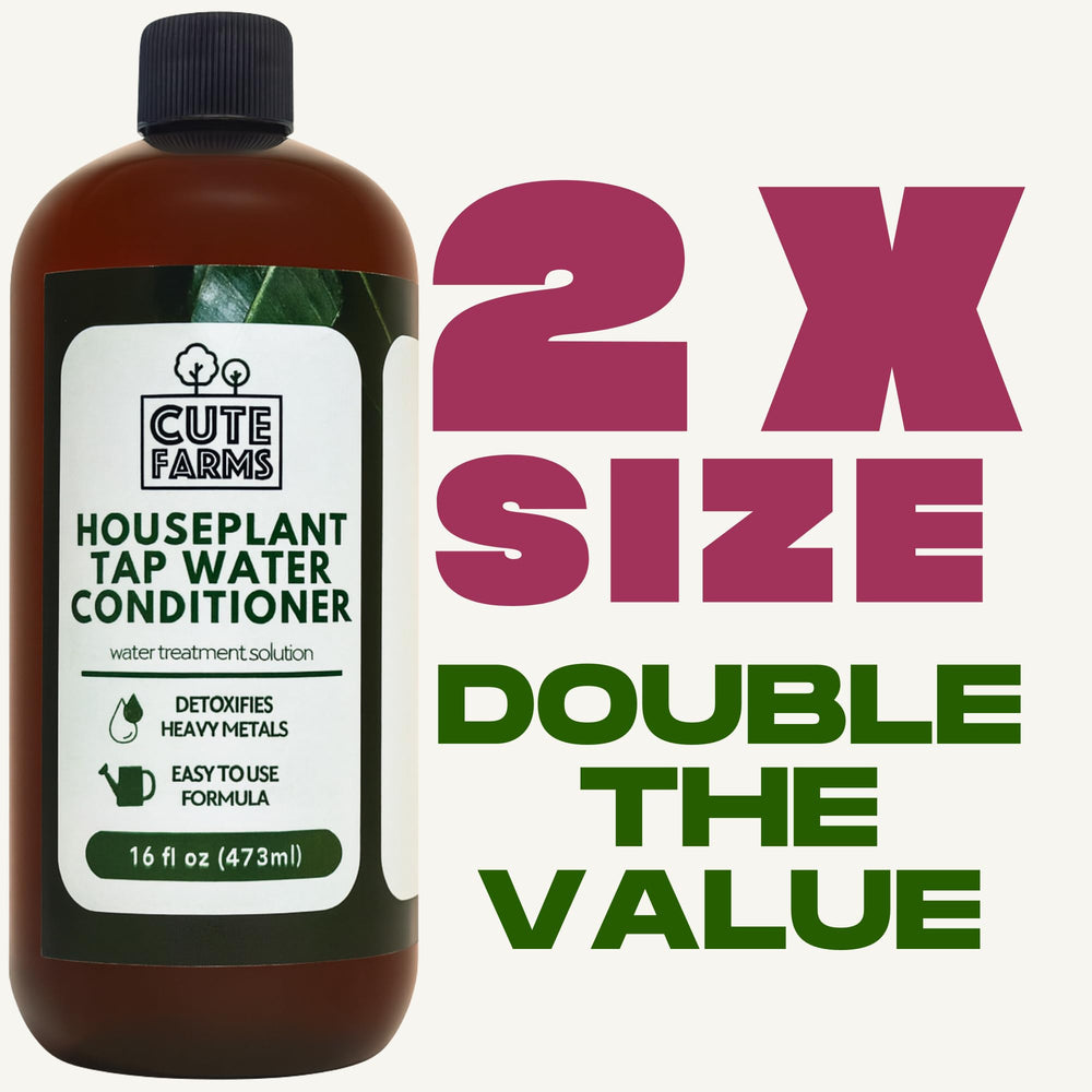 Cute Farms tap water conditioner pour demonstrates quick conditioning for hydroponics.