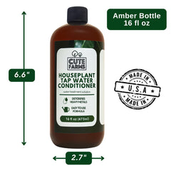 Cute Farms hydroponics-ready conditioner shows balanced water for steady nutrient uptake.
