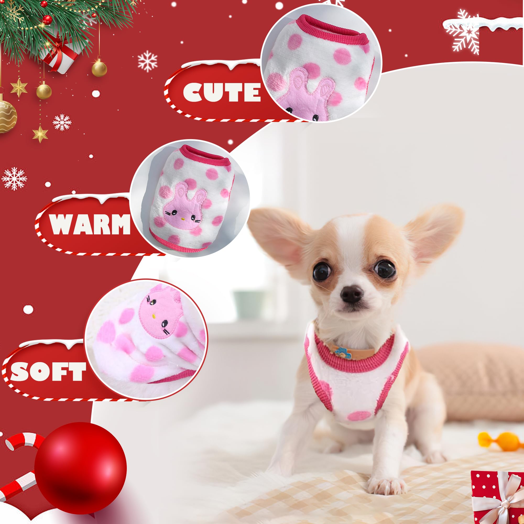 Cute-pattern XXS dog sweater highlights adorable design for teacup breeds