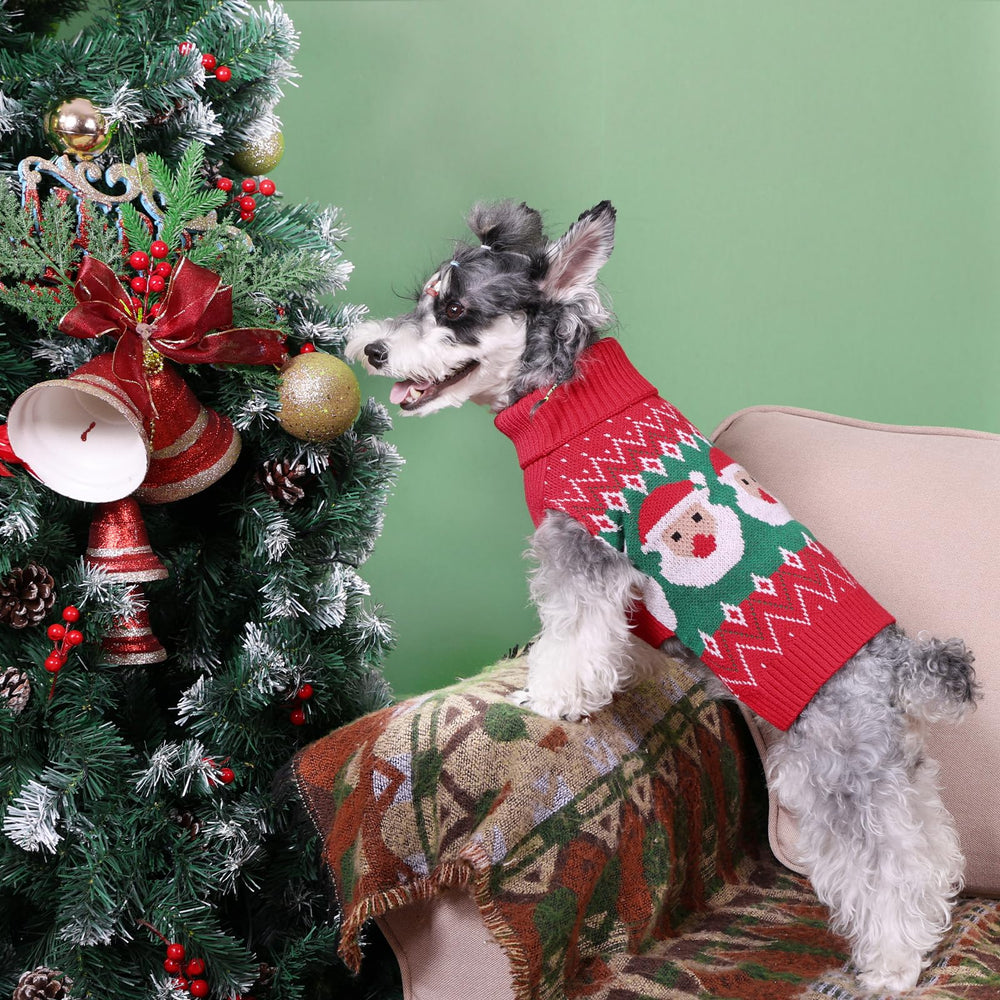 CuteBone Christmas dog sweater sleeveless pullover worn easily by small breeds.
