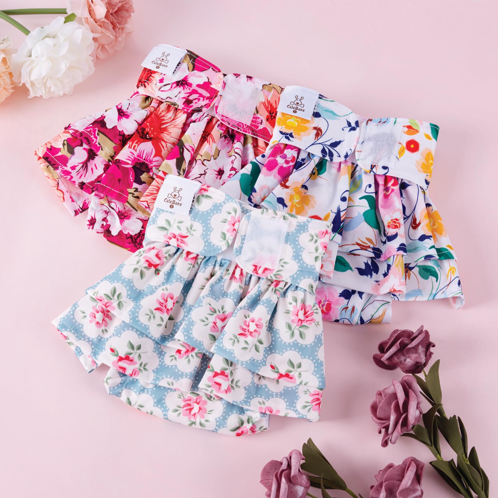 CuteBone diapers with velcro fasteners for easy on and off.