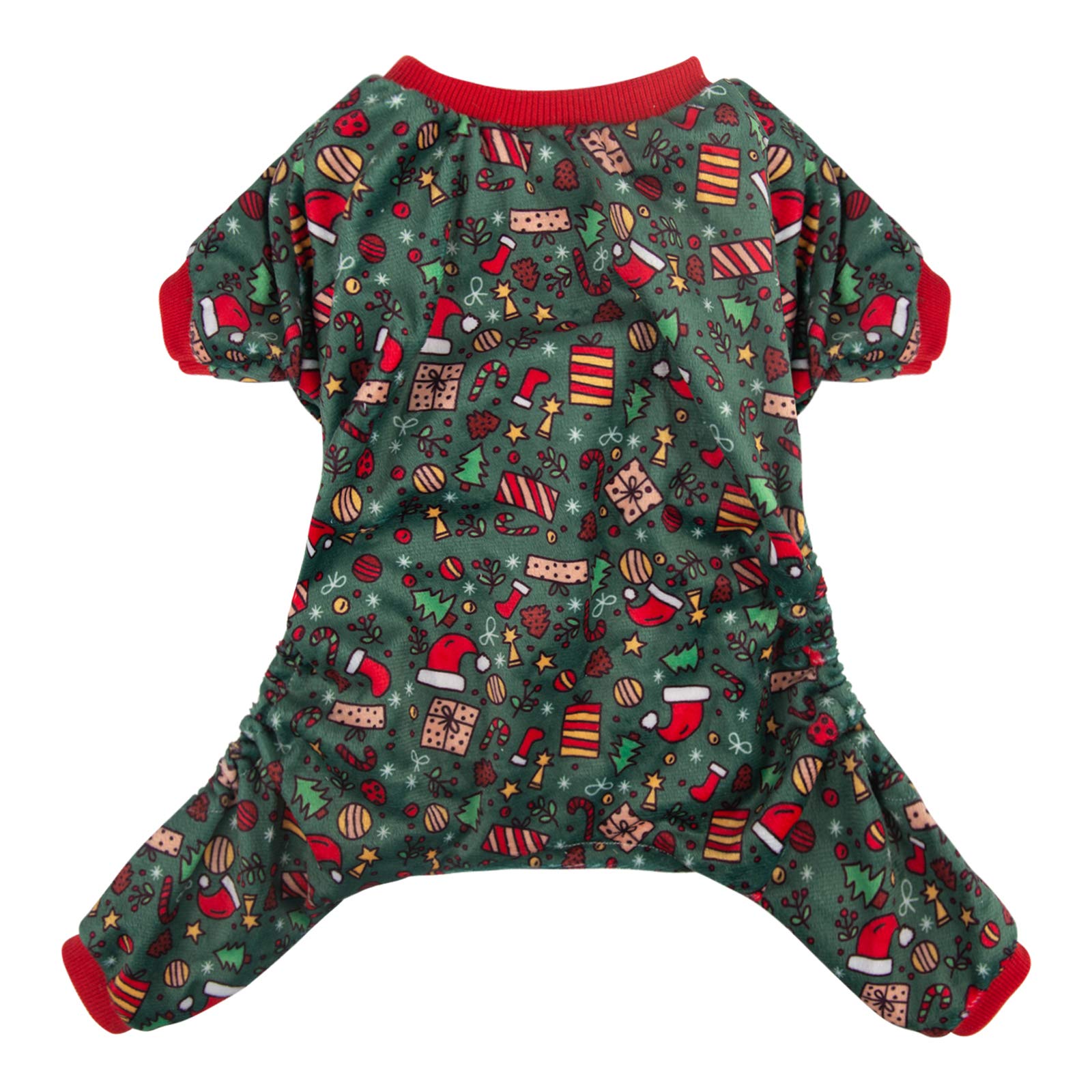 CuteBone dog Christmas pajamas front view with cozy warmth