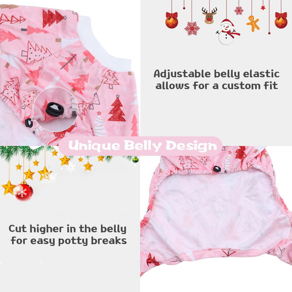 CuteBone dog pajamas elastic waist provides flexible tail-friendly movement during playtime
