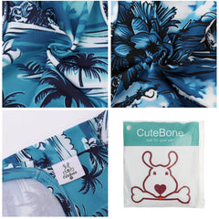 CuteBone dog shirts striped pullover side view, showcasing flexible fit for small pets.
