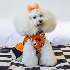 CuteBone pumpkin-contrast-ruffles add charm on chilly walks