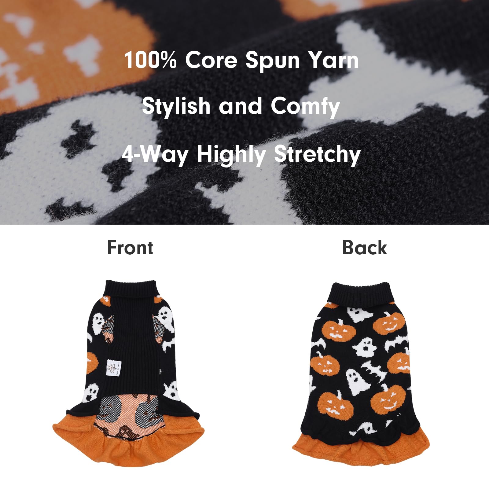 CuteBone knit close-up shows soft acrylic fabric and durable stitching