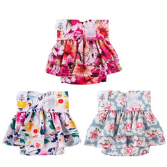 CuteBone female dog diapers skirts 3-pack open view with skirted protection.