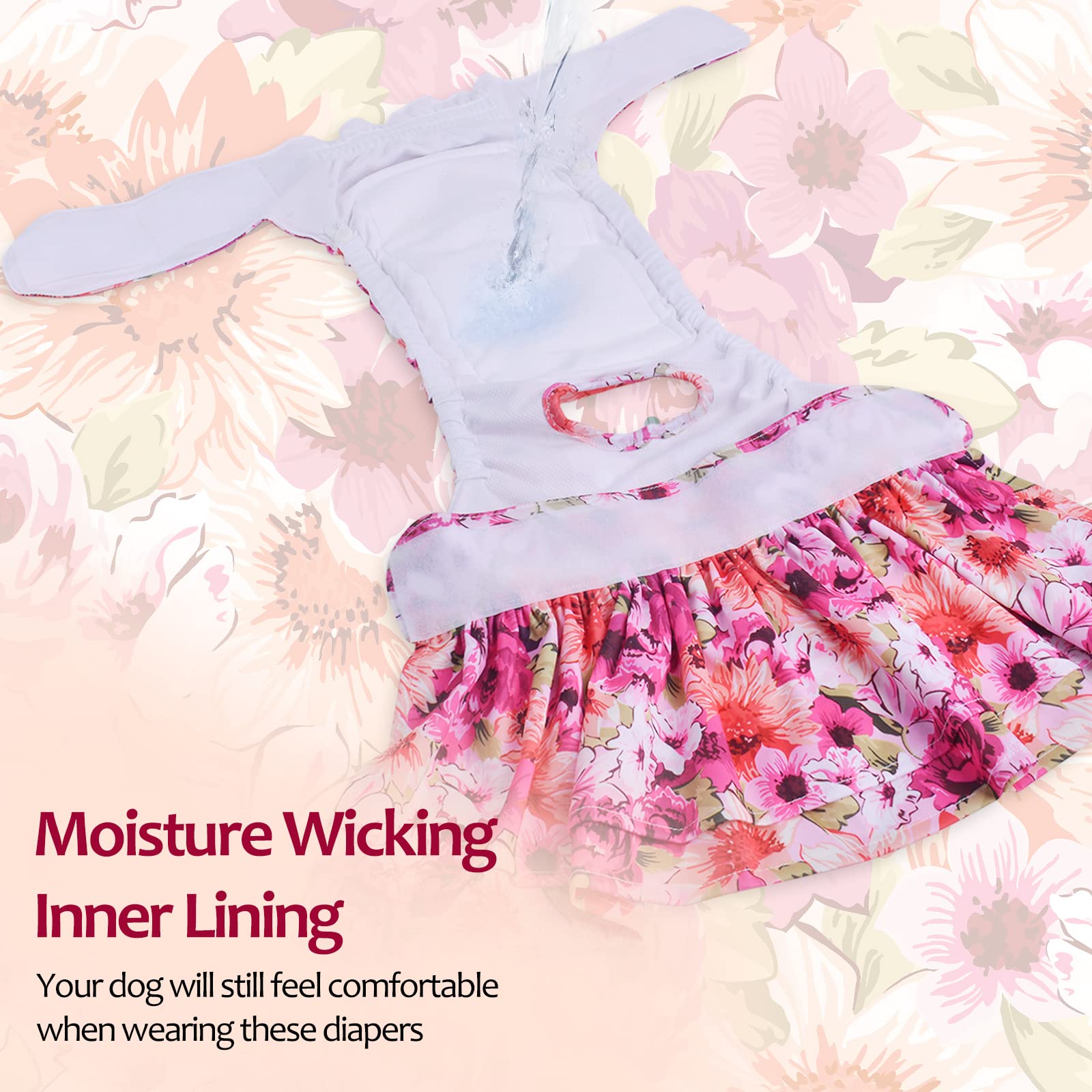 CuteBone absorbent pad emphasizes dry interior and mess containment