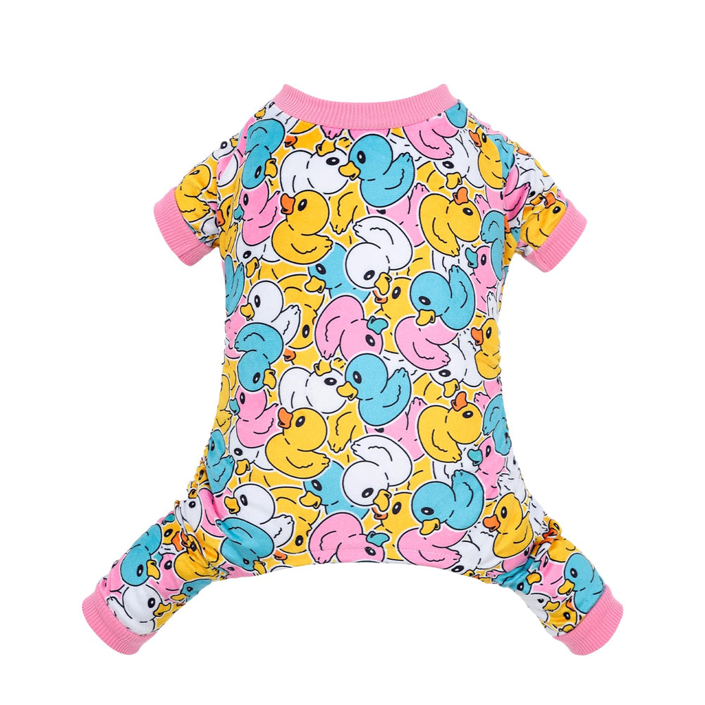 CuteBone fleece dog pajamas on model show warm, soft fabric for chilly nights.