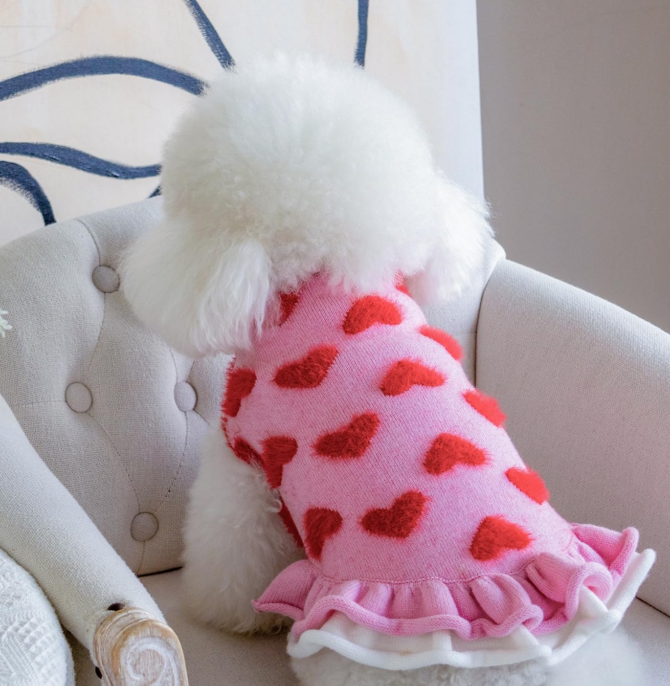 CuteBone high-collar dog sweater ensuring neck warmth.