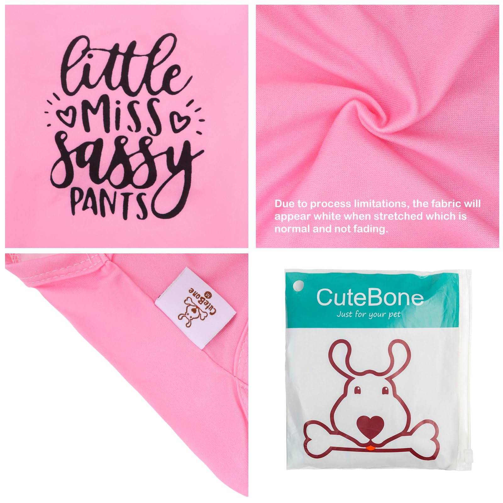 CuteBone pink fabric detail highlights soft stretch for comfortable movement.