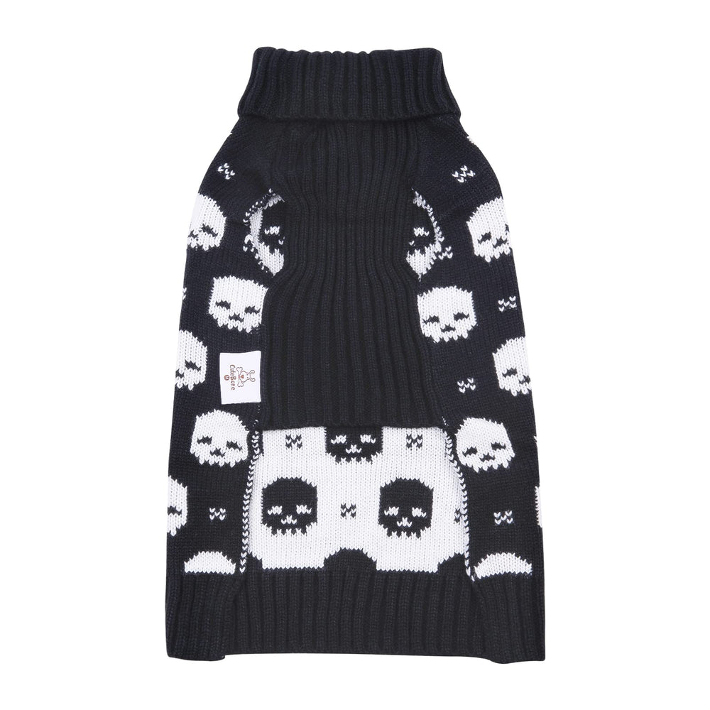 CuteBone skull dog sweater design-skeleton feature playful look for photos.
