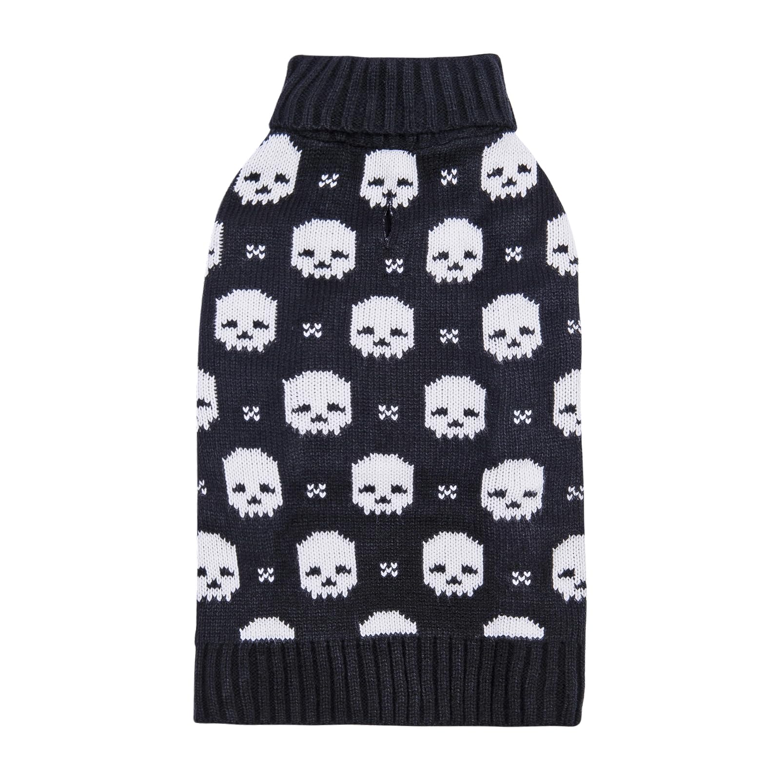 CuteBone skull dog sweater easy-on-pullover facilitates simple wear.