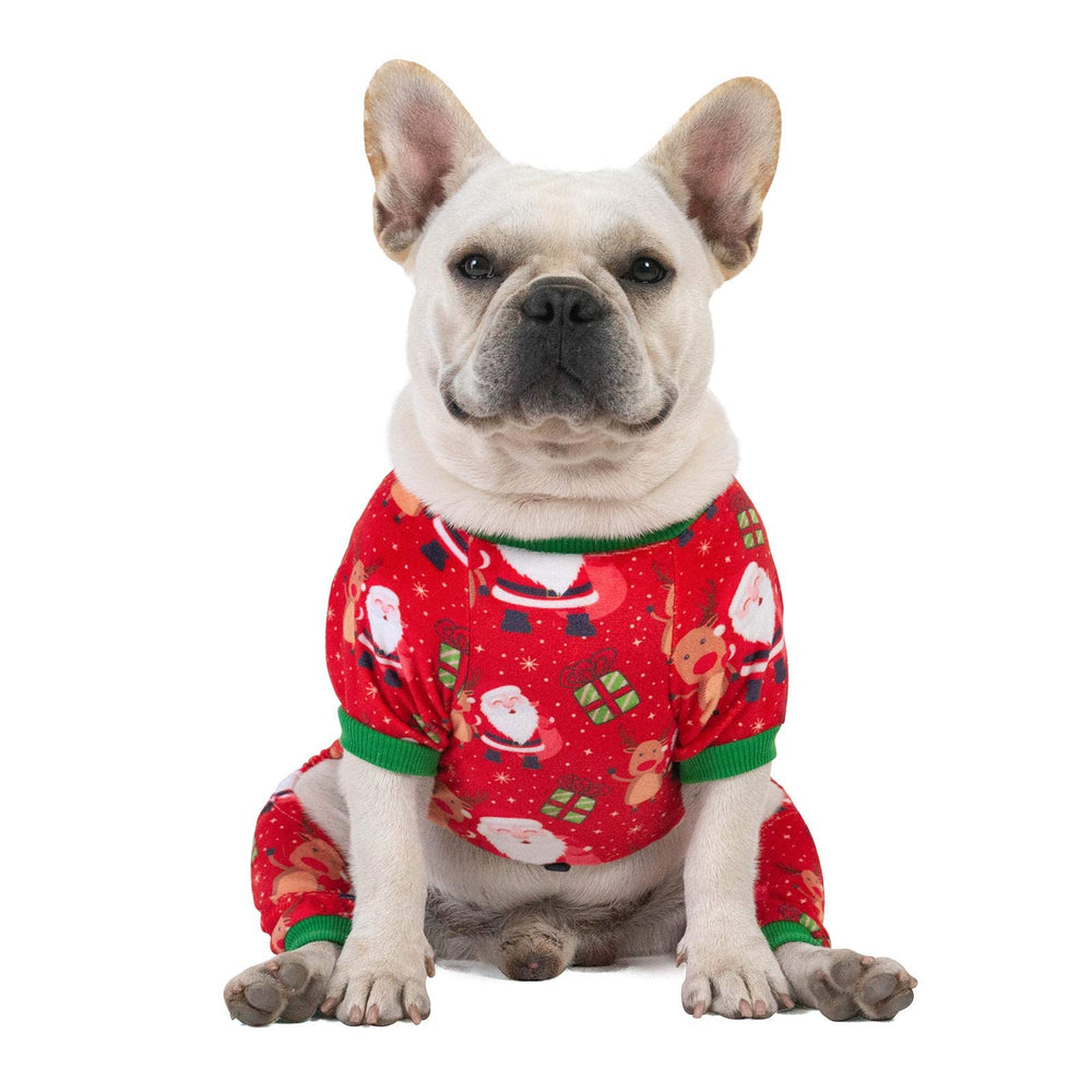 CuteBone small dogs Christmas outfit back view highlights snug fit for playful pets