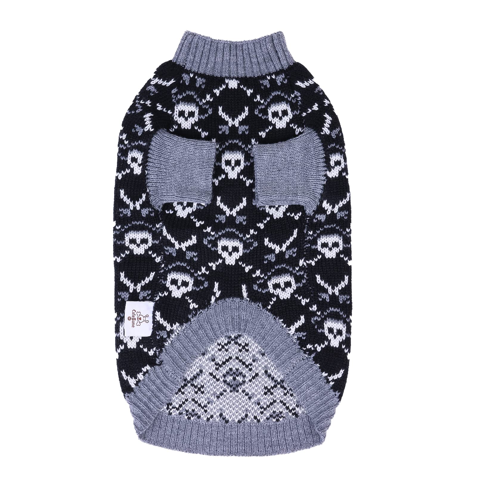 CuteBone acrylic fabric sweater feels soft and stretchy for comfortable fit.