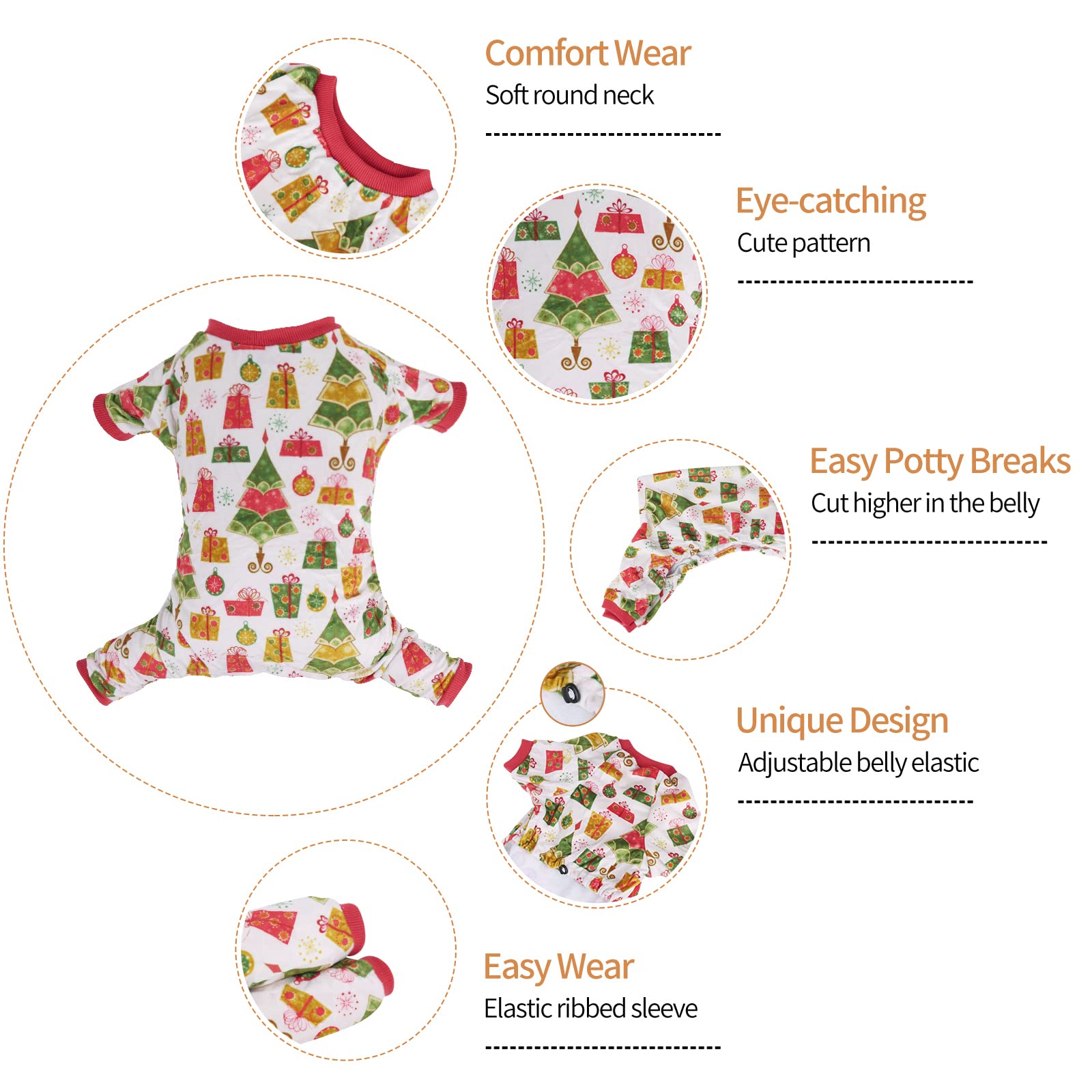 CuteBone soft puppy PJs bodysuit highlights breathable fabric and cozy lounging