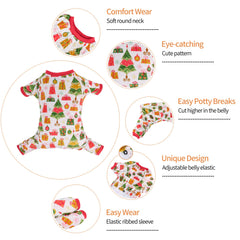 CuteBone soft puppy PJs bodysuit highlights breathable fabric and cozy lounging