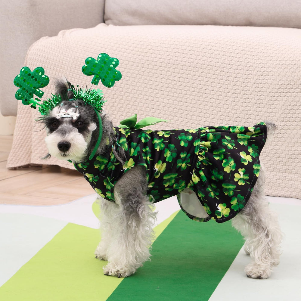 CuteBone four-leaf-clover bow hair rope adds party-ready charm.