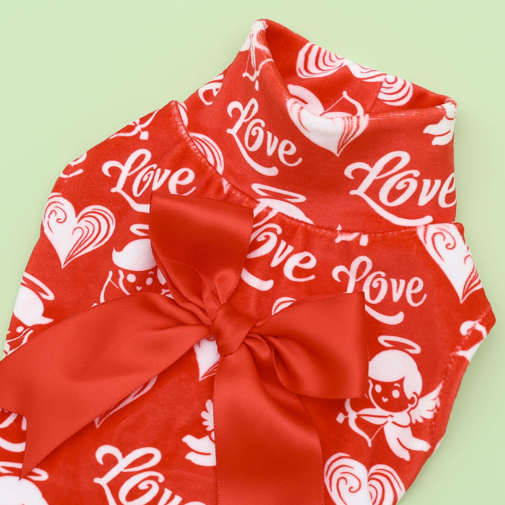 CuteBone Turtleneck Velvet Dress on a tiny pup exudes chic everyday wear.