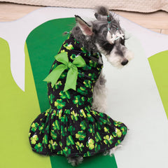 CuteBone velvet dress side-fit shows comfortable movement for small dogs.