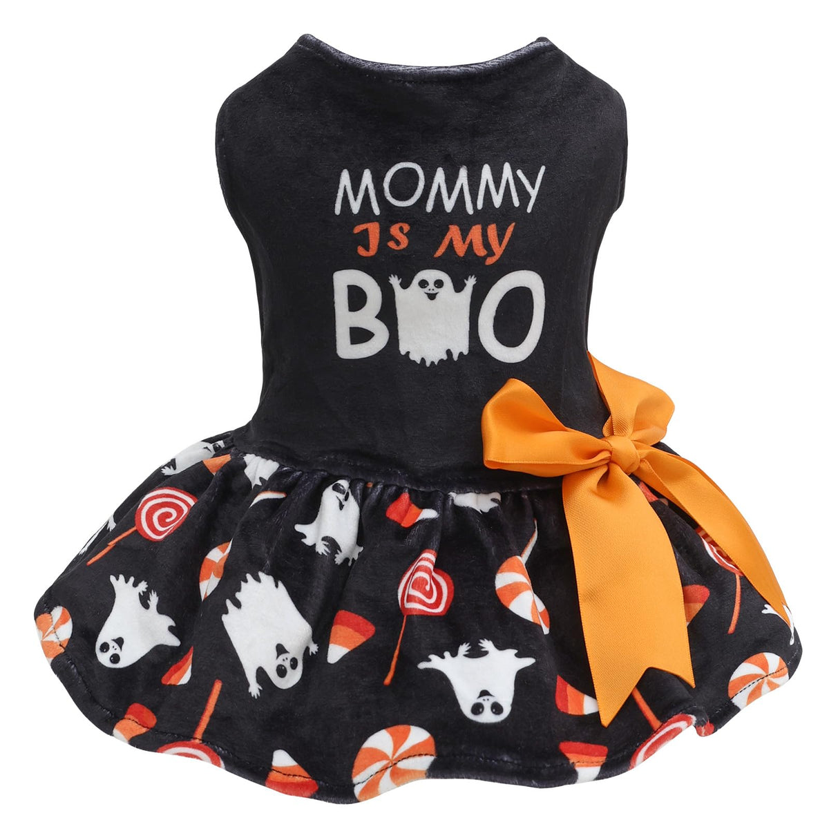 CuteBone velvet dog dress with back bow, ideal for everyday comfort and cute outings.