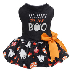 CuteBone velvet dog dress with back bow, ideal for everyday comfort and cute outings.