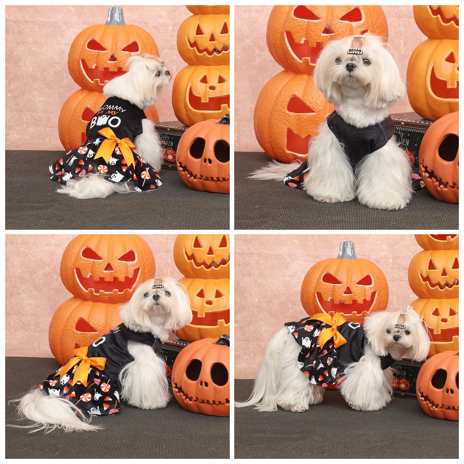 CuteBone velvet dog dress durable fabric withstands playtime for long-lasting wear.