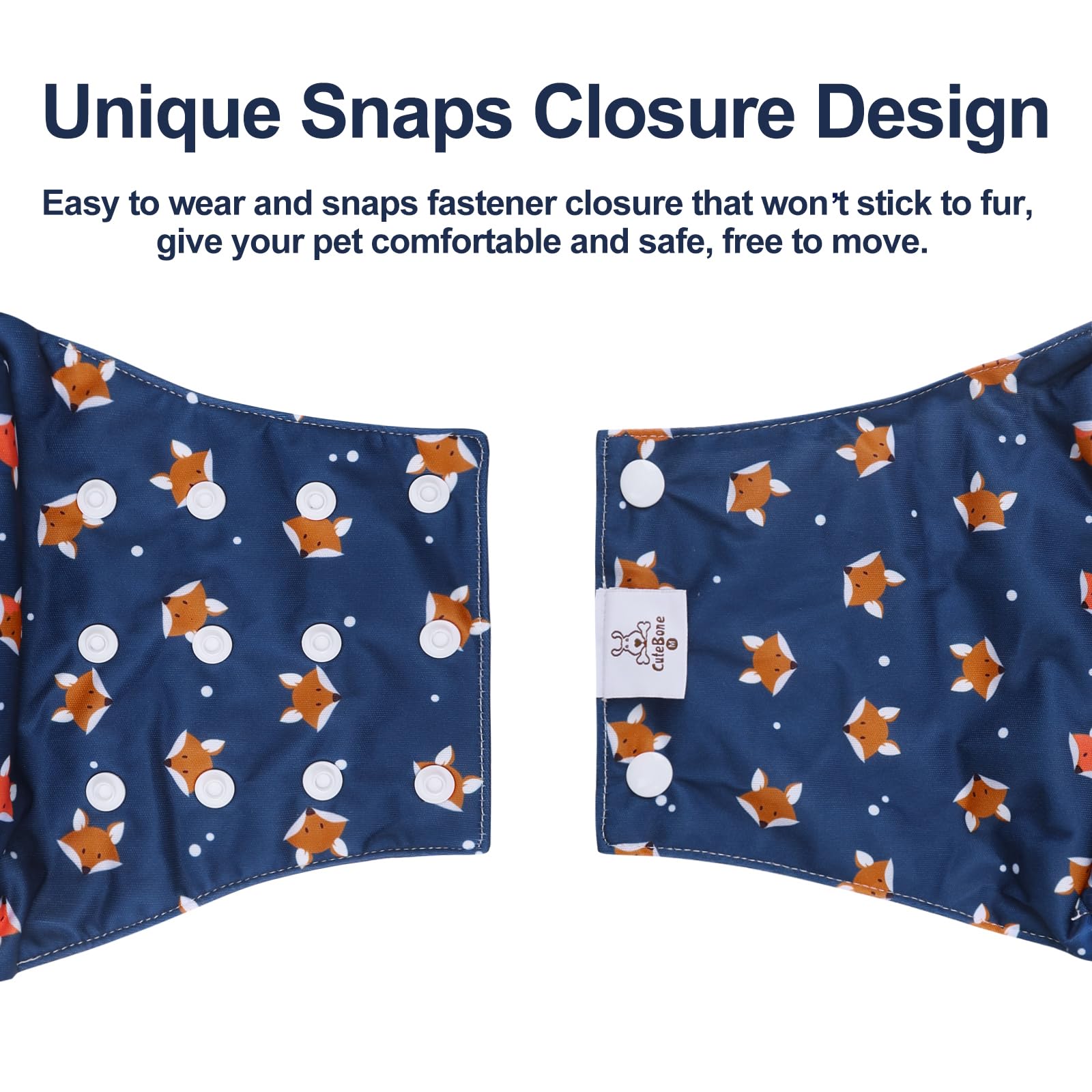 CuteBone adjustable-closure close-up demonstrates secure fit for dogs of all sizes.