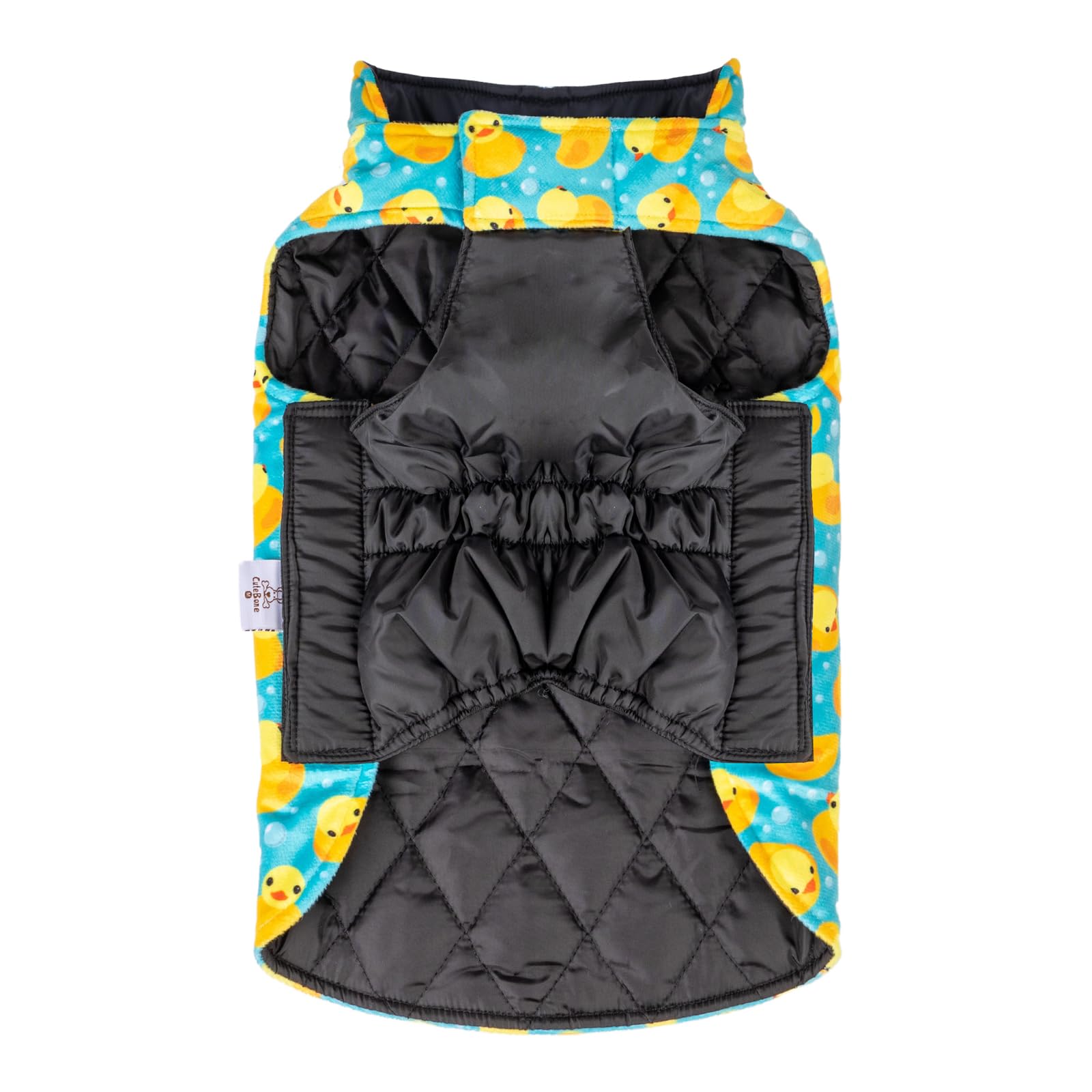 CuteBone winter dog jacket adjustable straps ensure secure fit for various dog shapes.