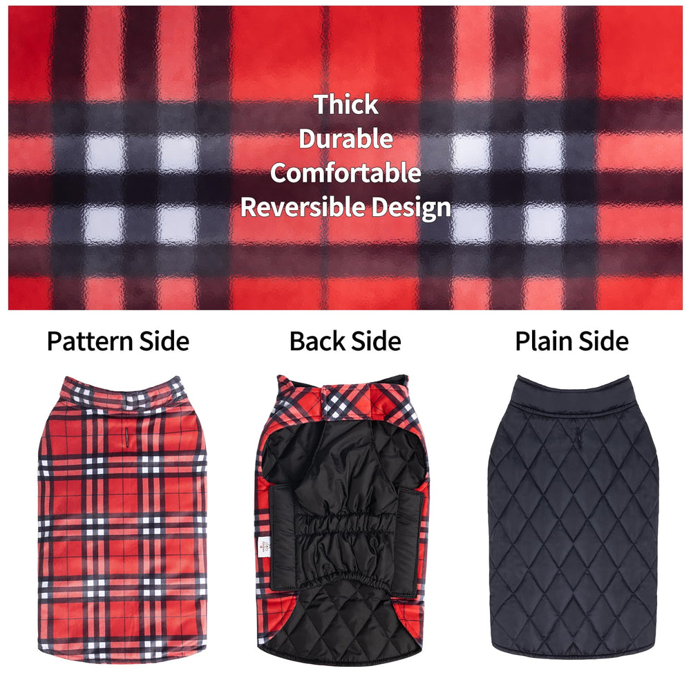 CuteBone Winter Dog Jacket waterproof-windproof fabric protects during rain, snow, and windy days.