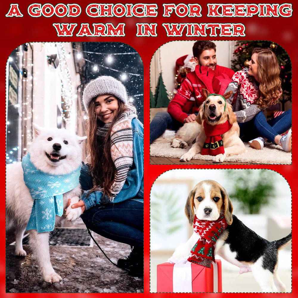 Cutecrop four-pack dog scarf set; versatile holiday accessory for gifting or sharing.